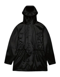Regenjas RAINS Unisex Bold Long Jacket Black Grain