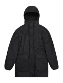 Jas RAINS Unisex Lohja Long Insulated Cargo Jacket Black