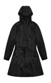 Imperméable RAINS Femme Curve Long Jacket Black Grain