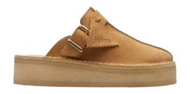 Pantoufles Clarks Originals Women Trek Wedge Mule Mid Tan
