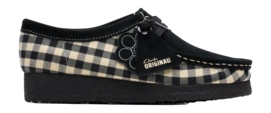 Veterschoen Clarks Originals Women Wallabee Black/White Gingham