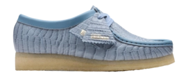 Veterschoen Clarks Originals Women Wallabee Powder Blue Crocodile