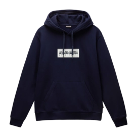 Hoodie Napapijri Men Box Logo Blue Marine 25
