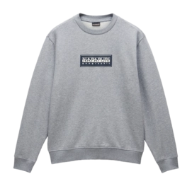 Jumper Napapijri Men Box Logo Crew Medium Grey Melange 25