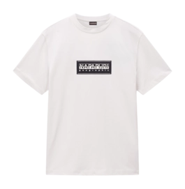T-Shirt Napapijri Box Logo SS Herren White Whisper