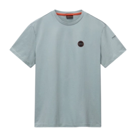 T-Shirt Napapijri Badge SS Herren Green Mil