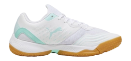 Padelschuhe PUMA Solarflash III W+ Unisex PUMA White / Electric Peppermint