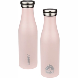 Bouteille Isotherme Abbey Double-walled Victoria Light Pink Silver (0,45L)