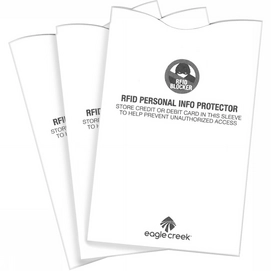 Porte-carte Eagle Creek RFID Blocker Sleeves Blanc (3 pièces)