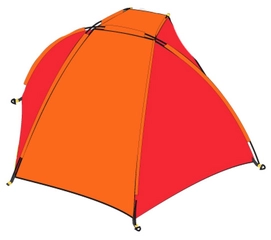 Tente de Plage Abbey Orange Rouge