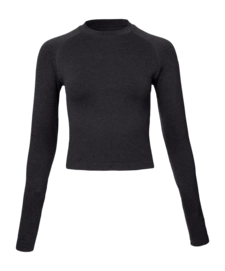Sportshirt JDH Women Seamless Long Sleeve T-Shirt Black