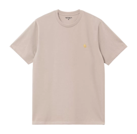 T-Shirt Carhartt WIP S/S Chase Unisex Dusky Beige / Gold