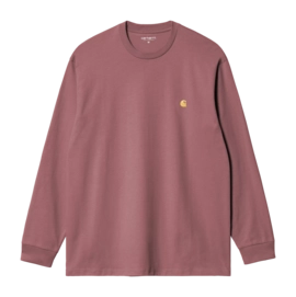 Langarmshirt Carhartt WIP L/S Chase Unisex Dusky Pink / Gold