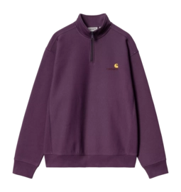 Pull Carhartt WIP Unisexe Half-Zip American Script Huckleberry
