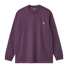 T-Shirt Manches Longues Carhartt WIP Unisexe L/S American Script Huckleberry