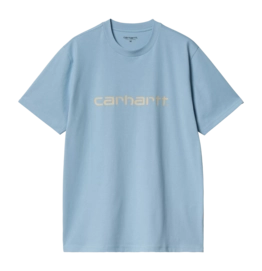 T-Shirt Carhartt WIP Unisex S/S Script Bluebird / Fleur De Sel