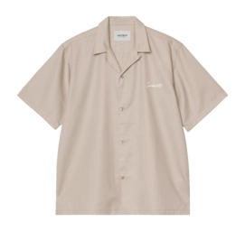 Chemise Carhartt WIP Unisexe S/S Delray Fleur De Sel / White