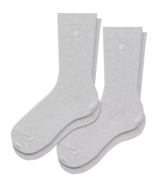 Socks Carhartt WIP Unisex Madison Ash Heather / White (2-Pack)