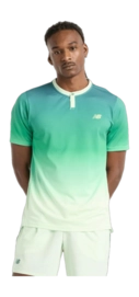 Tennis Shirt New Balance Men Printed Tournament Top Melon Water
