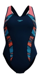 Badeanzug Speedo Eco+ Plastisol Laneback Damen Navy Multi