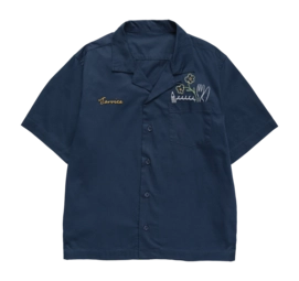 Shirt Service Works Unisex Light Twill Necessities Short Sleeve Navy