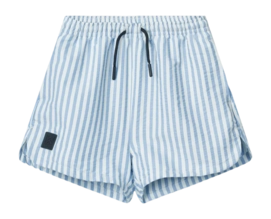 Zwembroek Liewood Aiden Seersucker Board Shorts Stripe Riverside / Creme De La Creme