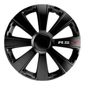 Wieldoppenset Carpoint RS-T Black 13 inch (4-delig)