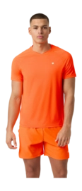 Tennisshirt Björn Borg Men Ace V-Neck T-Shirt Shocking Orange