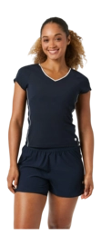 Tennisshirt Björn Borg Ace V-Neck T-Shirt Damen Night Sky