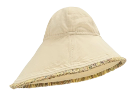 Hut OAS Unisex Ecru Irregular Brim Canvas