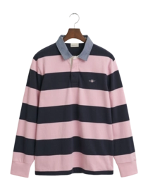 Polo GANT Homme Reg Chambray Stripe Heavy Rugger California Pink 25