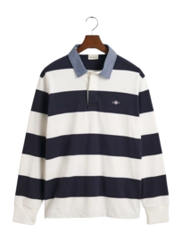 Polo GANT Homme Reg Chambray Stripe Heavy Rugger Eggshell 25