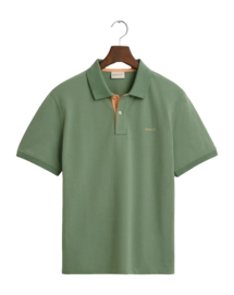 Polo GANT Homme Reg Contrast Pique Ss Polo Kalamata Green 25