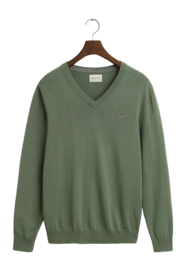 Trui GANT Men Classic Cotton V-Neck Kalamata Green 25
