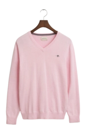 Jumper GANT Men Classic Cotton V-Neck Light Pink Melange 25