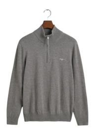 Pull GANT Homme Classic Cotton Half Zip Dark Grey Melange 25