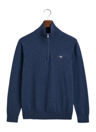 Pull GANT Homme Classic Cotton Half Zip Dark Jeansblue Melange 25