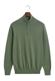 Pull GANT Homme Classic Cotton Half Zip Kalamata Green 25