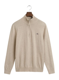 Jumper GANT Men Classic Cotton Half Zip Light Beige Melange 25