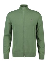 Sweatjacke GANT Herren Casual Cotton Zip Cardigan Kalamata Green 25