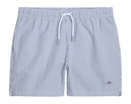 Zwembroek GANT Men Seersucker Swim Shorts Rich Blue 25