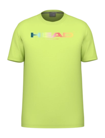 Tennis Shirt HEAD Men Rainbow Tee Lightlime