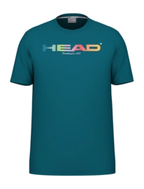 Tennisshirt HEAD Men Rainbow Tee Teal