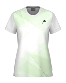 T-Shirt de Tennis Head Femme Tie Break Print Vision Celery Green