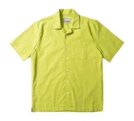Shirt Edmmond Studios Men Seer Sucker Short Sleeve Plain Green