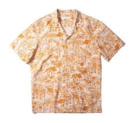 Chemise Edmmond Studios Homme Tourist Short Sleeve Plain Orange