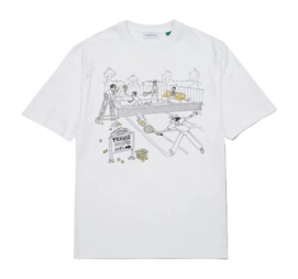 T-Shirt Edmmond Studios Men Tennis Courts White