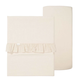Wieglaken en Hoeslaken Set Koeka Ruffle Faro Warm White