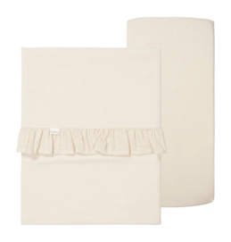 Ledikantlaken en Hoeslaken Set Koeka Ruffle Faro Warm White