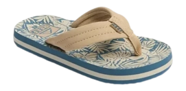 Slipper Reef Kids Ahi Blue Tan Palm